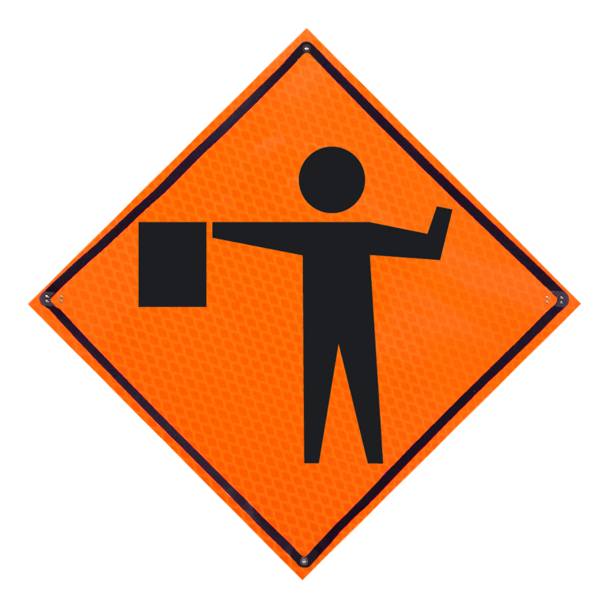 Eastern Metal, Diamond Grade Roll-up Sign, Height 36 in, Width 36 in, Model# C-36-DGO-4LEX-FS